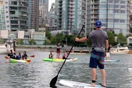 Stand Up Paddle Boarding lessons for group or private, Vancouver Granville Island.