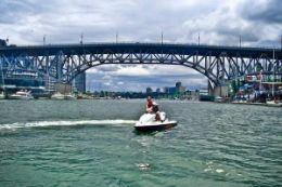 Explore Vancouver and English Bay on a Seadoo Tour departing rom Granville Island