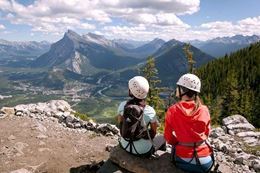 Banff Via Ferrata Tour uses a system of ropes, stairs, and railings to bring you to places normally not accessible.