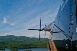 10-minute Mont Tremblant Helicopter Flight and Scandinave Spa, a high flying and relaxing spa gift experience.