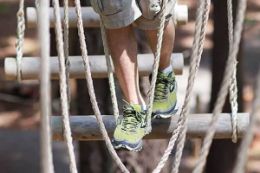 Swing and climb across cargo nets, tight ropes, and swinging logs on the Vancouver Aerial Adventure Course.