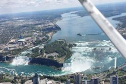 Scenic sightseeing flight over Niagara Falls
