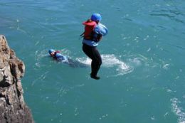 Banff White water rafting cliff jumping
