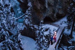 Johnston Canyon Icewalk Evening, Banff, a Canadian Signature Experience