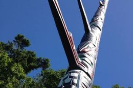 Tallest totem poles on bike tour of Victoria, British Columbia