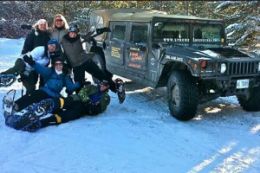 winter fun on hummer snowshoe adventure Blue Mountains Ontario